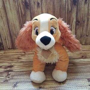 Disney Store Lady And the Tramp Plush Dog Toy Orange Soft 12 Inch Cocker Spaniel